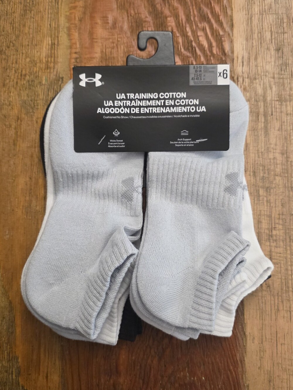 Unisex Under Armour  No-Show Training Cotton Socks - 6 Pack
